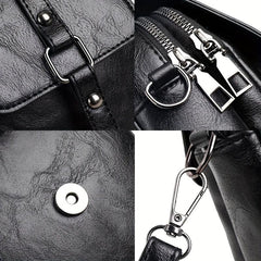 Mini Solid Crossbody Bag PU Leather Mobile Phone Bag Buckle Decor Flap Purse