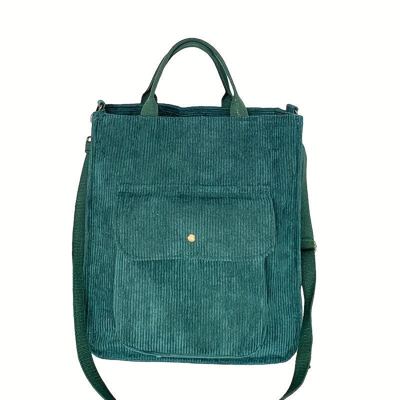 Large Capacity Corduroy Crossbody Bag for Women & Student
