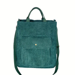 Large Capacity Corduroy Crossbody Bag for Women & Student