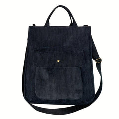 Large Capacity Corduroy Crossbody Bag for Women & Student