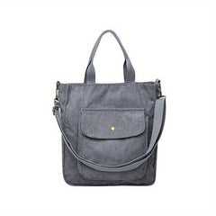 Large Capacity Corduroy Crossbody Bag for Women & Student