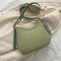Crescent Hobo Bag Solid Shoulder Bag Women's Casual Handbag