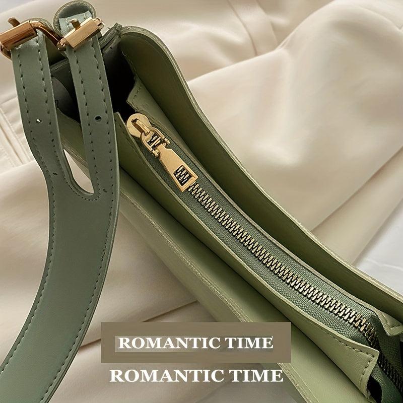 Crescent Hobo Bag Solid Shoulder Bag Women's Casual Handbag