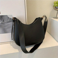 Crescent Hobo Bag Solid Shoulder Bag Women's Casual Handbag