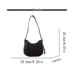 Crescent Hobo Bag Solid Shoulder Bag Women's Casual Handbag