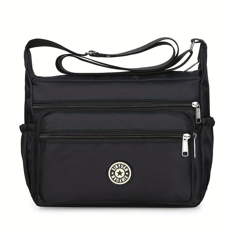 Letter Patch Decor Crossbody Bag Women's Shoulder Bag For Travel & Daily