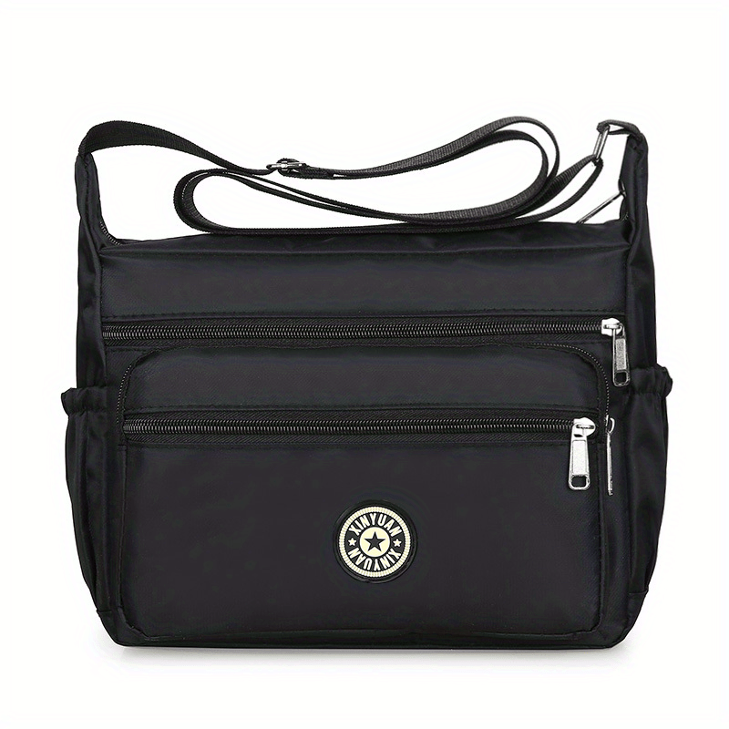 Letter Patch Decor Crossbody Bag Women's Shoulder Bag For Travel & Daily