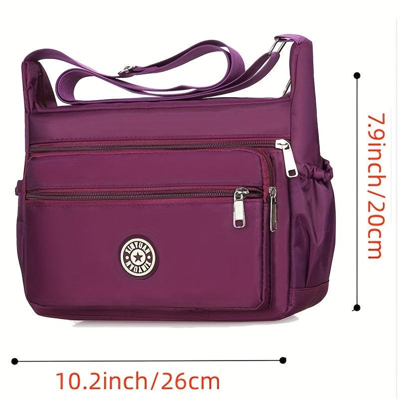 Letter Patch Decor Crossbody Bag Women's Shoulder Bag For Travel & Daily