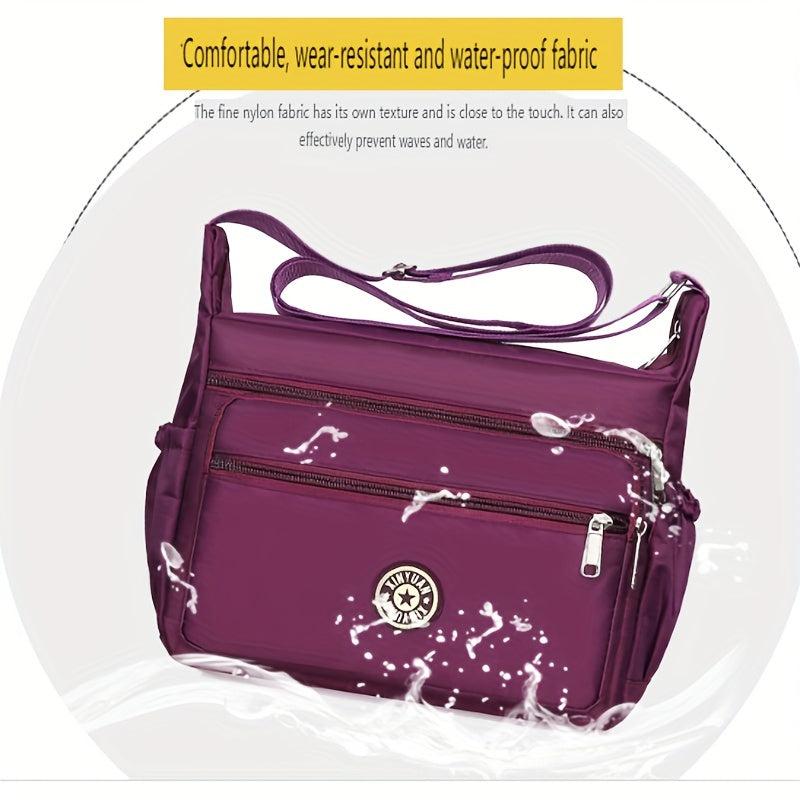 Letter Patch Decor Crossbody Bag Women's Shoulder Bag For Travel & Daily