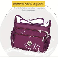 Letter Patch Decor Crossbody Bag Women's Shoulder Bag For Travel & Daily
