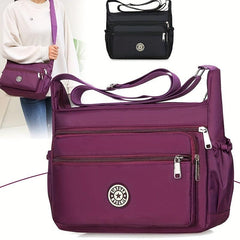 Letter Patch Decor Crossbody Bag Women's Shoulder Bag For Travel & Daily