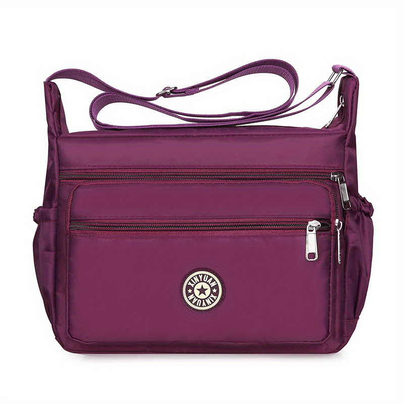 Letter Patch Decor Crossbody Bag Women's Shoulder Bag For Travel & Daily