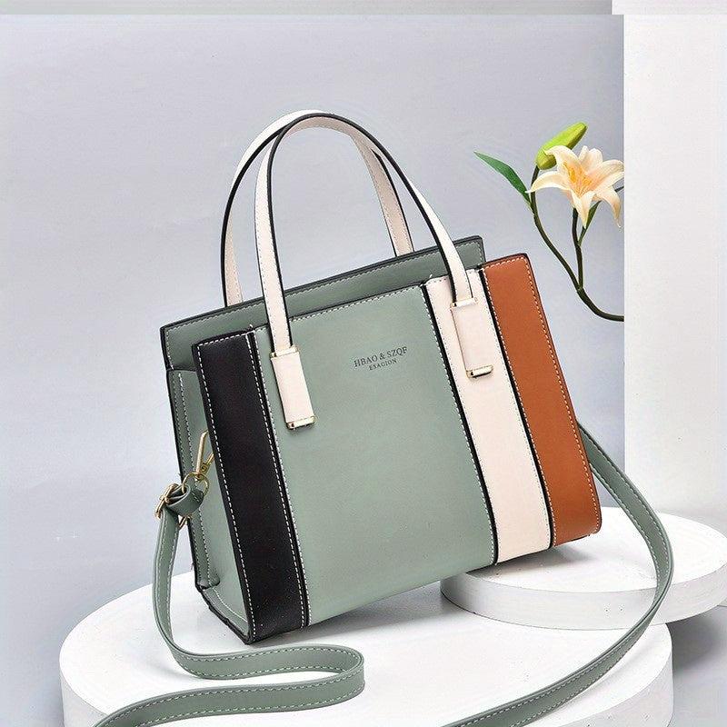 Colorblock Tote Bag Classic Shoulder Bag