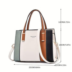 Colorblock Tote Bag Classic Shoulder Bag