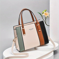 Colorblock Tote Bag Classic Shoulder Bag