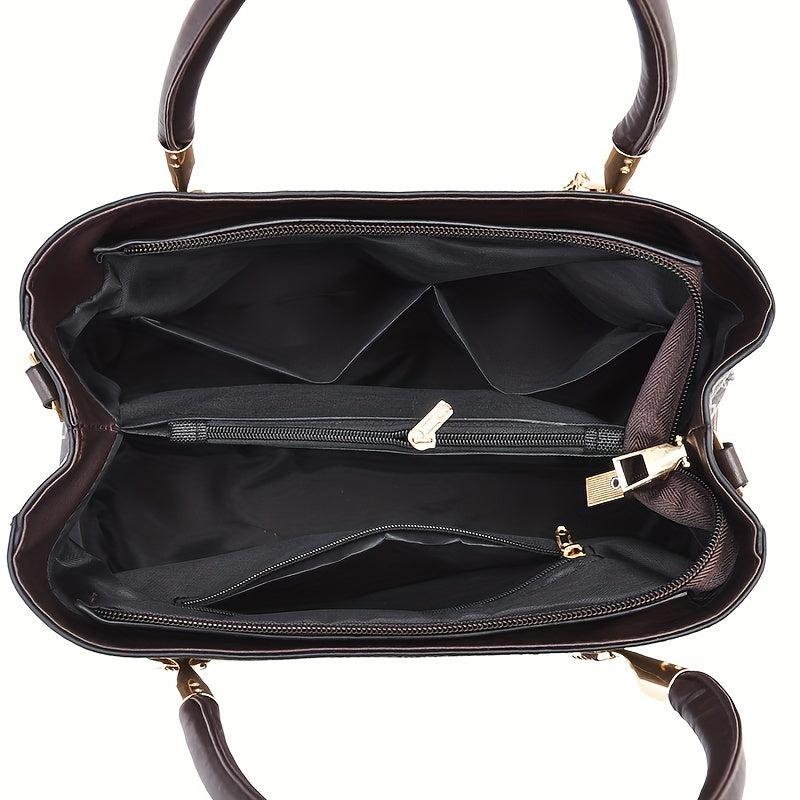Vintage Pattern Tote Satchel Bag For Work
