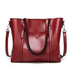 Faux Leather Shoulder Bag Women's Tote Bag Casual Zipper Crossbody