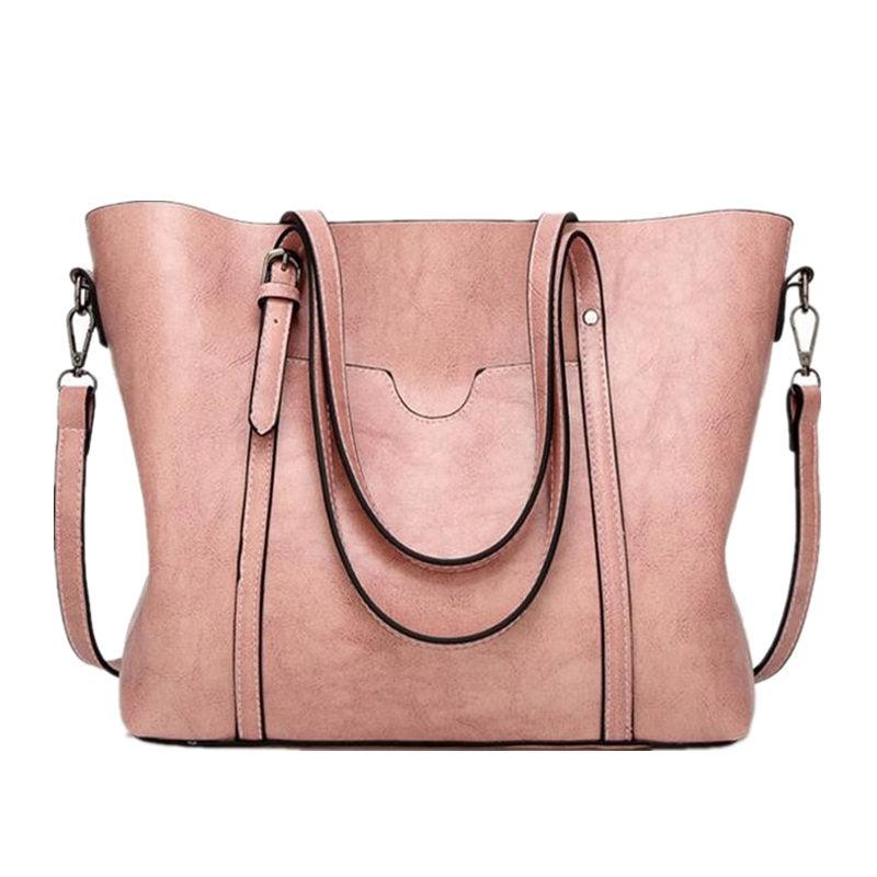 Faux Leather Shoulder Bag Women's Tote Bag Casual Zipper Crossbody