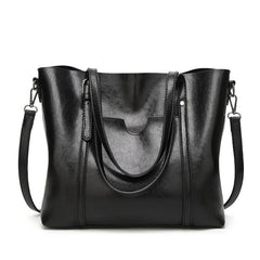 Faux Leather Shoulder Bag Women's Tote Bag Casual Zipper Crossbody