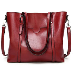 Faux Leather Shoulder Bag Women's Tote Bag Casual Zipper Crossbody