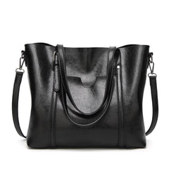 Faux Leather Shoulder Bag Women's Tote Bag Casual Zipper Crossbody