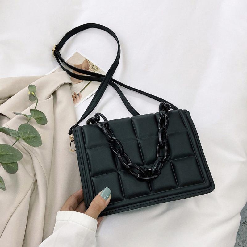 Geo Embossed Crossbody Bag Chain Handbag Purse For Women