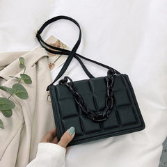 Geo Embossed Crossbody Bag Chain Handbag Purse For Women