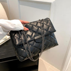 Argyle Pattern Square Shoulder Bag Quilted All Match Bag