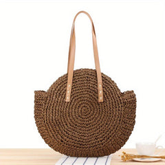 Straw Shoulder Bag Large Capacity Woven Beach Bag