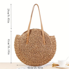 Straw Shoulder Bag Large Capacity Woven Beach Bag