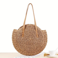 Straw Shoulder Bag Large Capacity Woven Beach Bag