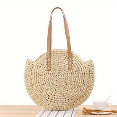 Straw Shoulder Bag Large Capacity Woven Beach Bag