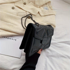 Studded Decor Crossbody Bag Chain Shoulder Bag Women's Flap Square Purses