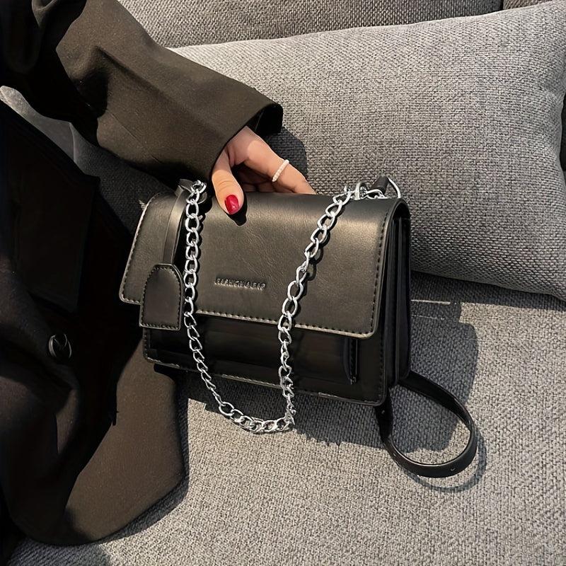 Faux Leather Crossbody Bag Chain Purse Flap Shoulder Bag