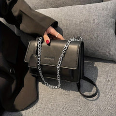 Faux Leather Crossbody Bag Chain Purse Flap Shoulder Bag