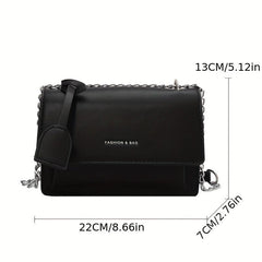 Faux Leather Crossbody Bag Chain Purse Flap Shoulder Bag