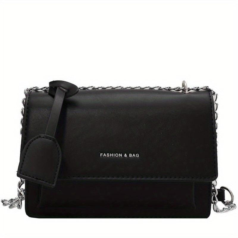 Faux Leather Crossbody Bag Chain Purse Flap Shoulder Bag