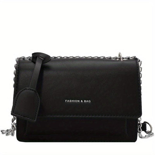 Faux Leather Crossbody Bag Chain Purse Flap Shoulder Bag