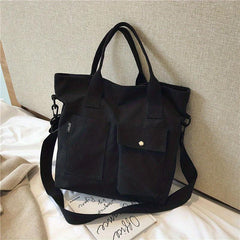 Durable Canvas Shoulder Bag Large Capacity Handbag