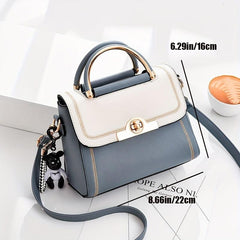 Contrast Crossbody Bag Small Stitching Detail Handbags Flap Purse Women