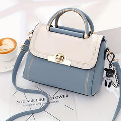 Contrast Crossbody Bag Small Stitching Detail Handbags Flap Purse Women