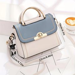 Contrast Crossbody Bag Small Stitching Detail Handbags Flap Purse Women