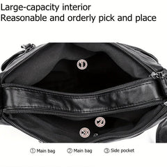 Vintage Crossbody Bag Soft PU Leather Shoulder Bag