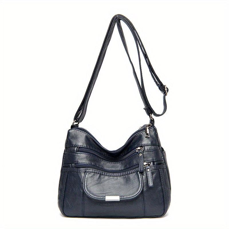Vintage Crossbody Bag Soft PU Leather Shoulder Bag