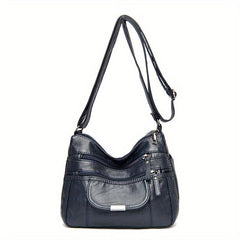 Vintage Crossbody Bag Soft PU Leather Shoulder Bag
