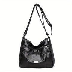 Vintage Crossbody Bag Soft PU Leather Shoulder Bag