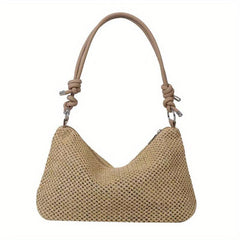 Straw Woven Beach Hobo Bag Retro Summer Tote Bag Women's Casual Shoulder Bag