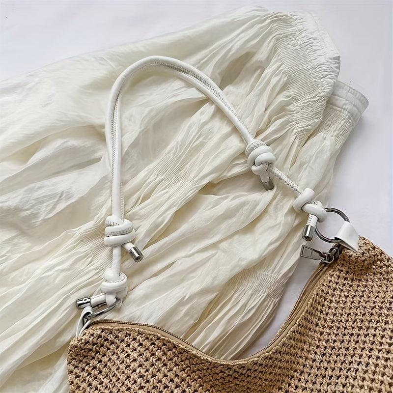 Straw Woven Beach Hobo Bag Retro Summer Tote Bag Women's Casual Shoulder Bag