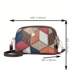 Classic Vintage Pattern Shoulder Bag Crossbody Bag Zipper Purse