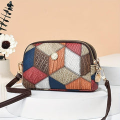 Classic Vintage Pattern Shoulder Bag Crossbody Bag Zipper Purse